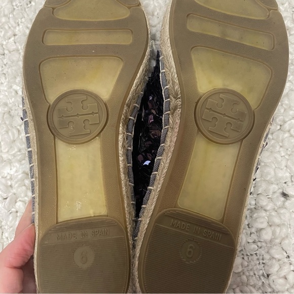 Tory Burch Purple Sequin Glitter Espadrilles 6 - Picture 8 of 10